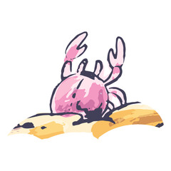 Sand crab summer icon © Vexels