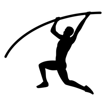 Men doing pole vault