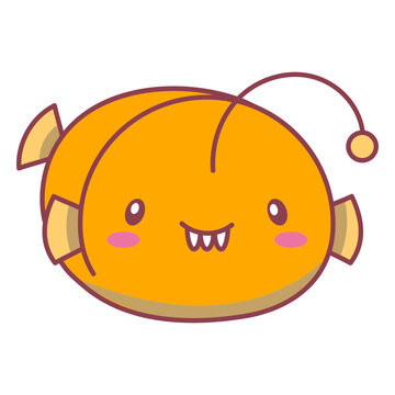 Yellow lantern fish kawaii