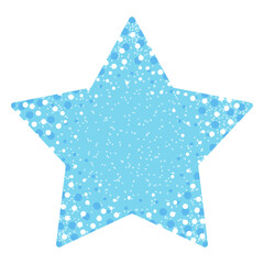 Blue star with white polka dots © Vexels