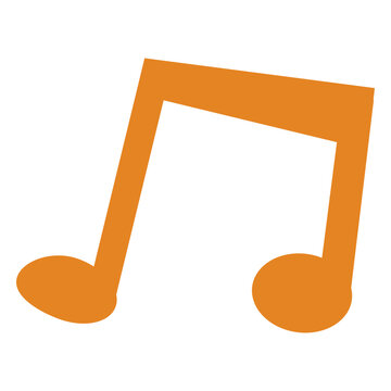 Orange music note icon