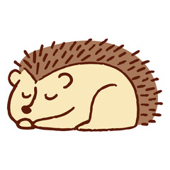 Cartoon hedgehog sleeping © Vexels