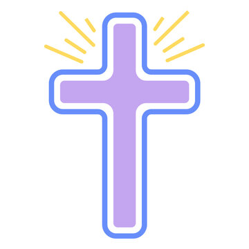 Purple cross icon
