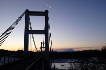 Obraz premium bridge at sunset