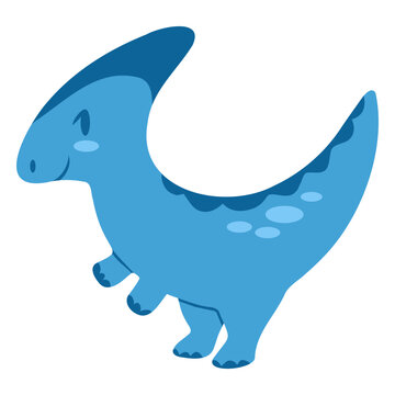 Blue dinosaur standing on two legs