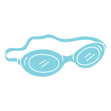Swimming goggles cut out