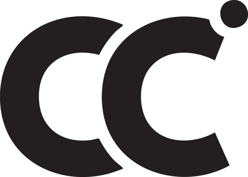 Creative commons logo with stylized cc and dot