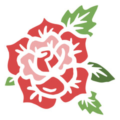 Obraz premium Houseplant rose cut out