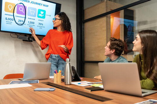 Young professionals collaborating in modern office