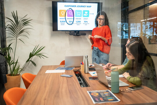 Diverse team collaboration at modern coworking space