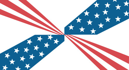 Fototapeta premium Independence day patriotic american flag design with red white and blue colors symbolizing freedom and national pride on july 4th