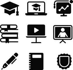Fototapeta premium Black education graduation cap on white background 