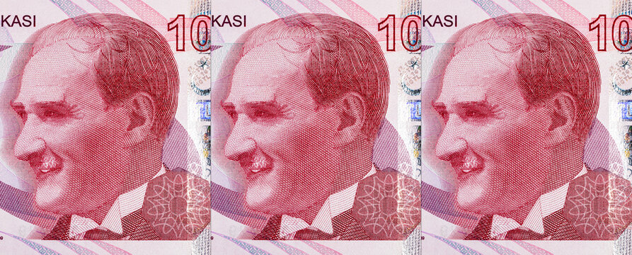 Banknote 10 Lirasi Turkey. Paper Money of Turkey.