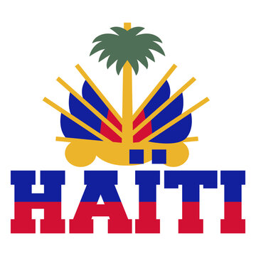 Soccer sticker allusive to Haiti