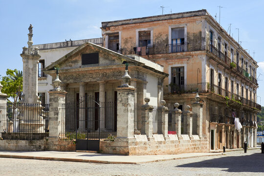 Historic colonial architecture in Old Havana, Cuba