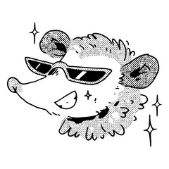 Opposum cartoon with stylish sunglesses © Vexels