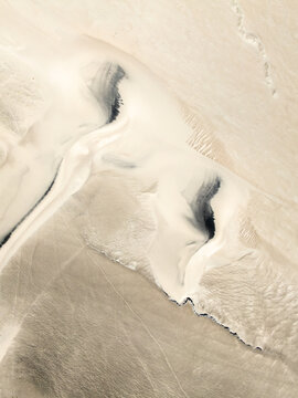 Aerial view of Saujil Dunes in Catamarca, Argentina