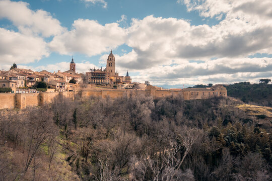 Scenic view of Segovia's historic architecture