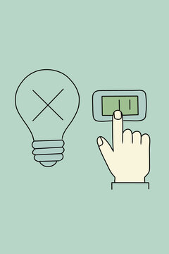 Illustration of energy conservation and sustainability