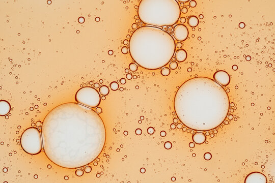 Vitamin c serum bubble swatch in close-up view