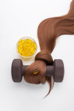 Hair care and strength with supplements and cosmetics