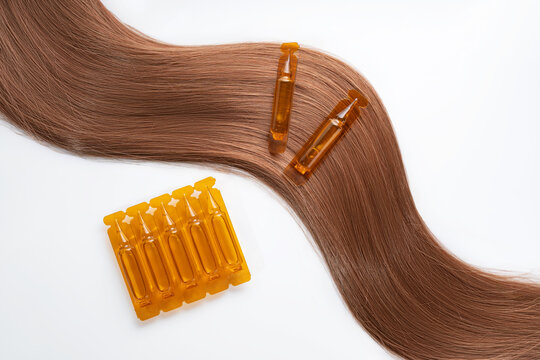 Hair serum treatment with strong hair focus