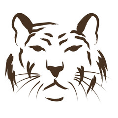 Brown tiger head © Vexels