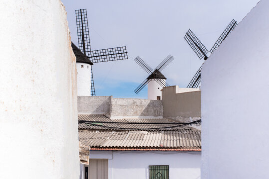 Traditional windmills of Campo de Criptana, Spain