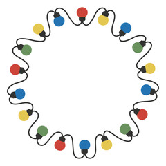 Obraz premium Christmas lights in a circle