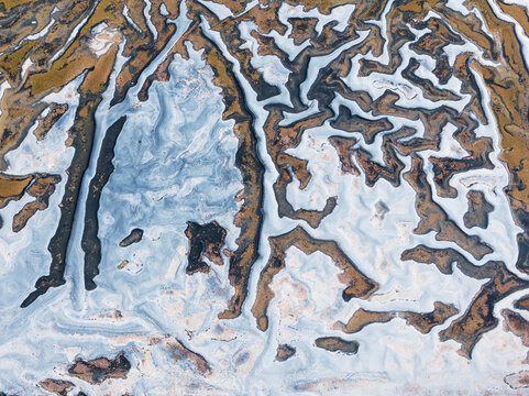 Abstract patterns in mineral landscape