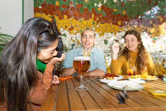 Friends enjoying tapas and quality time together