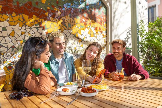 Friends enjoying tapas and quality time together
