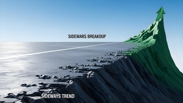 Blurry image of a cliffside with ocean view and unreadable text