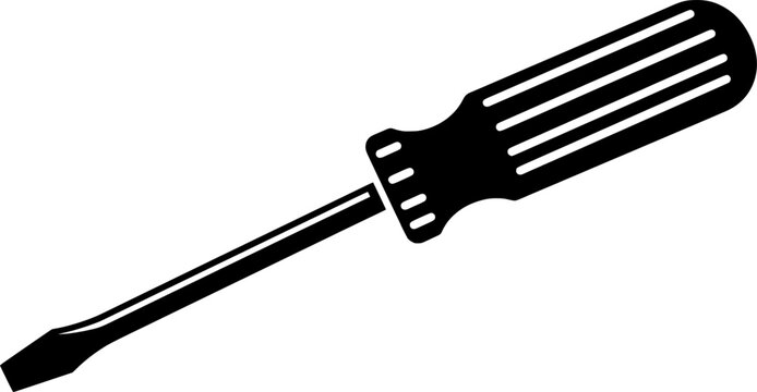 vector clip art screwdriver on white background for web and graphic design
