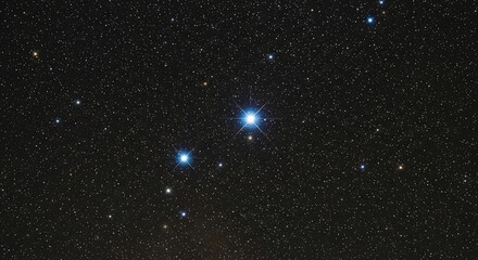 Stars and constellations night sky