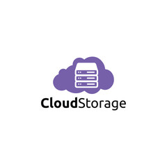 Fototapeta premium Cloud Storage Logo Vector Modern