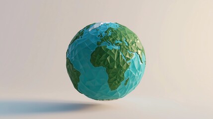 Fototapeta premium 3D Earth Globe Floating on Pink Pastel Background