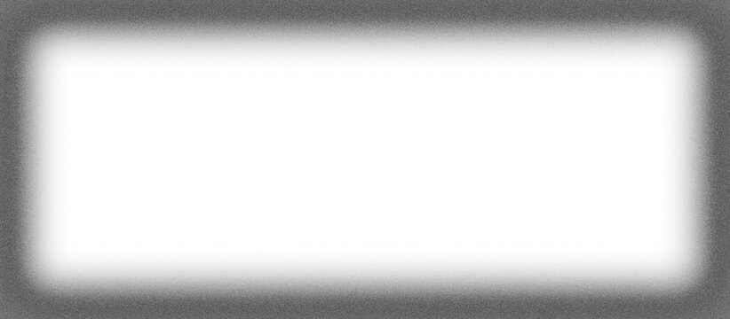 Noise grain frame shadow with vignette gradient old film texture, vector rectangle frame border with noise grain effect, Noise grain overlay on transparent background. Ideal for retro effect, PNG