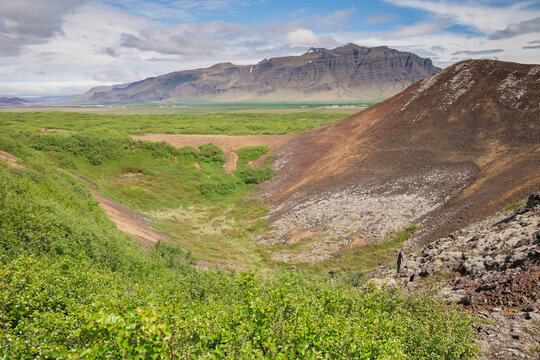 Crater Eldborg in Iceland