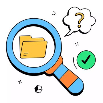 Data Search and Customer Query Support Animation