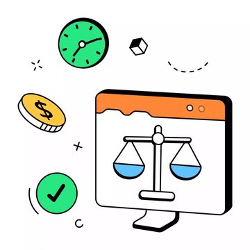 Financial Balance and Online Banking Animation