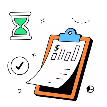 Financial Report Analysis and Time Management Animation