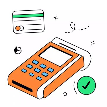 Secure Credit Card POS Payment Animation