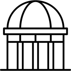 Fototapeta premium Minimalistic architectural dome outline icon