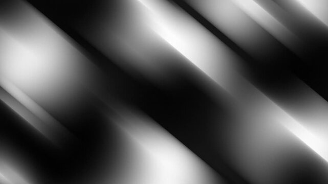 Abstract black and white light streaks moving dynamically across the frame. Motion blur background with diagonal flares. Digital graphic design texture concept