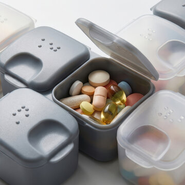 Object Only Tactile Medication Organizer Compa