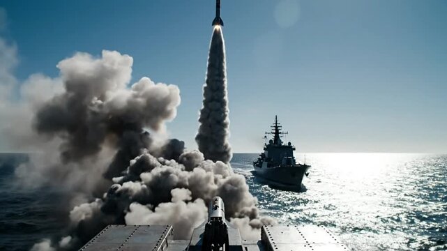 Telephoto Compression of Coastal Battery and Target Vessel