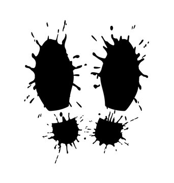 classic muddy dirty wet messy dress shoe footprints prints pair on transparent background vector image