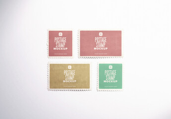 Retro Postage Stamp Mockup