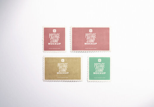 Retro Postage Stamp Mockup